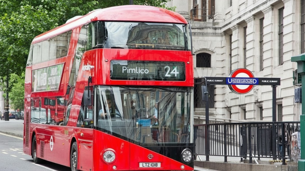 Autobús rojo de dos plantas de Londres